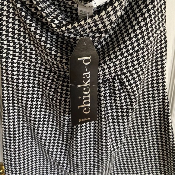 Chick-a-d sleeveless strapless houndstooth top - Picture 4 of 7